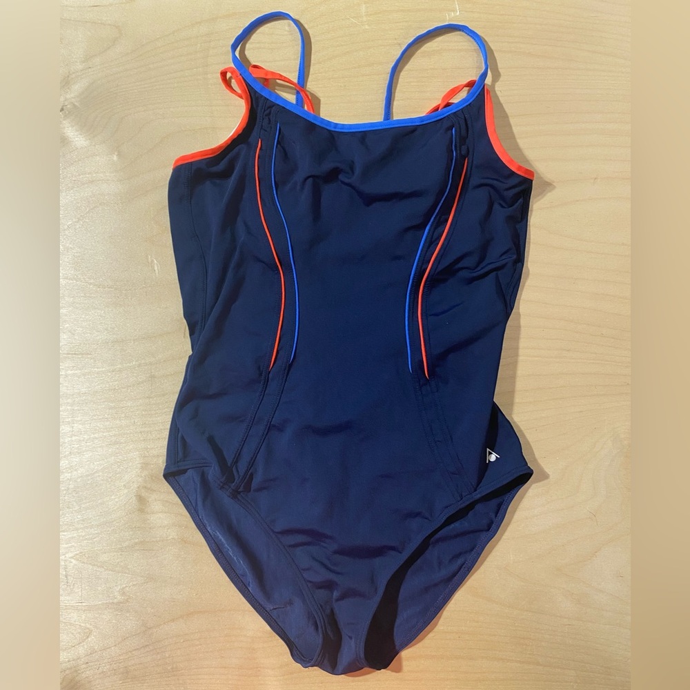 Aqua Sphere Women's Navy and Red Swimsuit 40/14 (PU)